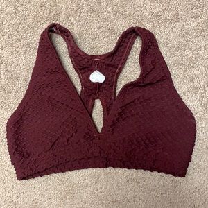 Booty by Brabants Merlot Croco Deep V Bra